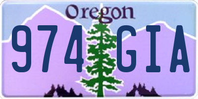OR license plate 974GIA