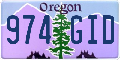 OR license plate 974GID