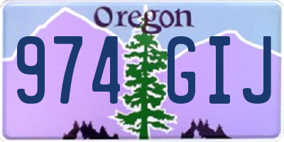 OR license plate 974GIJ