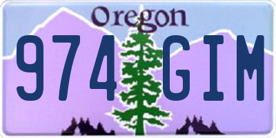 OR license plate 974GIM