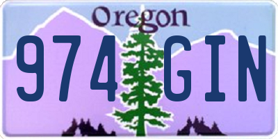 OR license plate 974GIN