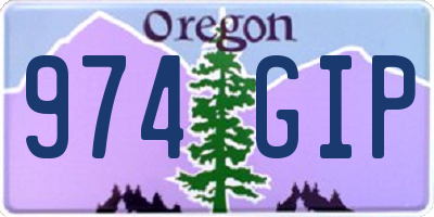 OR license plate 974GIP