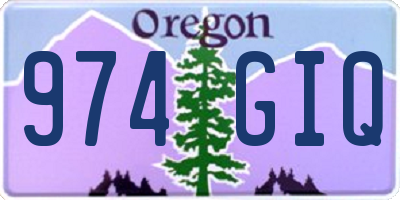 OR license plate 974GIQ