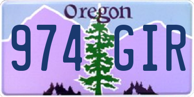OR license plate 974GIR