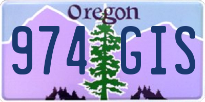 OR license plate 974GIS