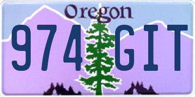 OR license plate 974GIT