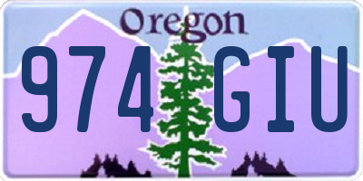 OR license plate 974GIU