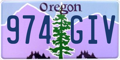 OR license plate 974GIV