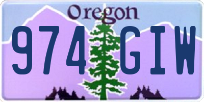 OR license plate 974GIW