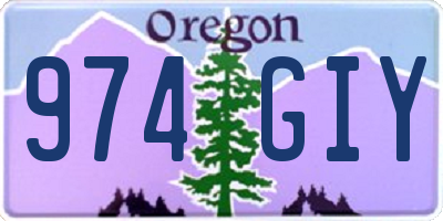 OR license plate 974GIY