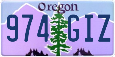 OR license plate 974GIZ