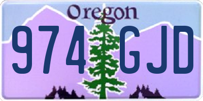 OR license plate 974GJD