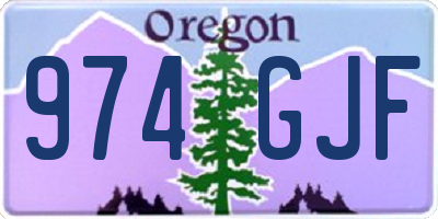 OR license plate 974GJF