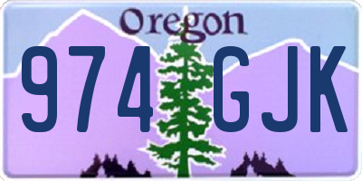 OR license plate 974GJK