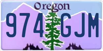 OR license plate 974GJM