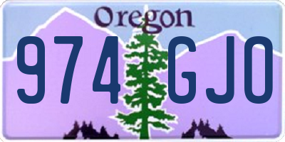 OR license plate 974GJO