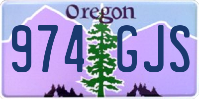 OR license plate 974GJS