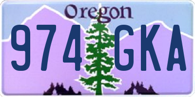 OR license plate 974GKA