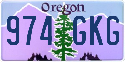 OR license plate 974GKG