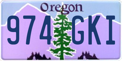 OR license plate 974GKI