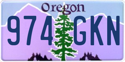 OR license plate 974GKN