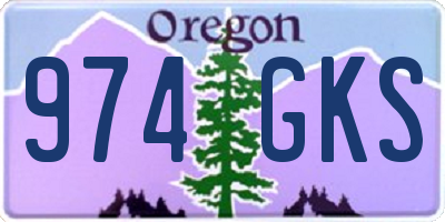 OR license plate 974GKS