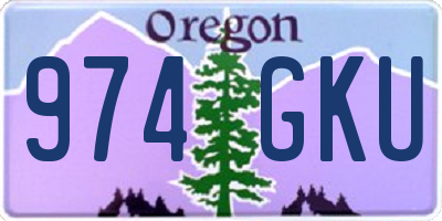 OR license plate 974GKU