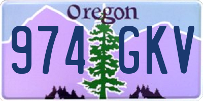 OR license plate 974GKV