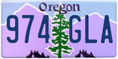 OR license plate 974GLA