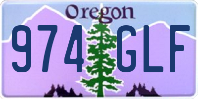 OR license plate 974GLF