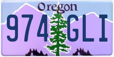 OR license plate 974GLI