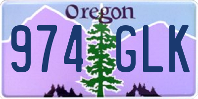 OR license plate 974GLK