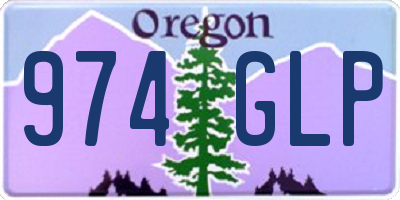 OR license plate 974GLP