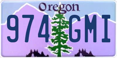 OR license plate 974GMI
