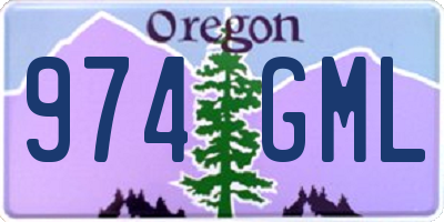 OR license plate 974GML