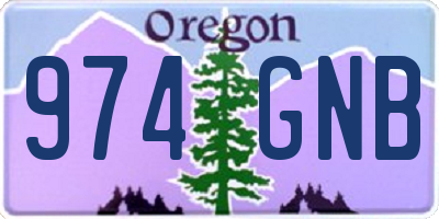 OR license plate 974GNB