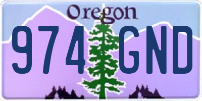 OR license plate 974GND