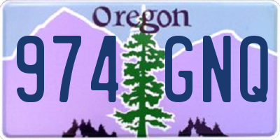 OR license plate 974GNQ
