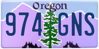OR license plate 974GNS