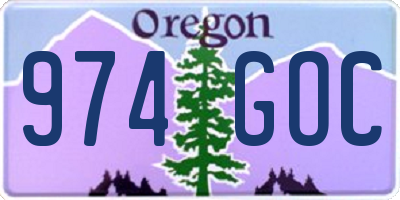 OR license plate 974GOC