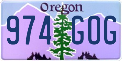 OR license plate 974GOG