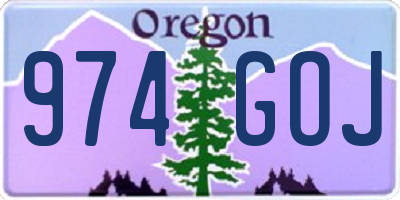 OR license plate 974GOJ