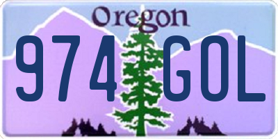 OR license plate 974GOL