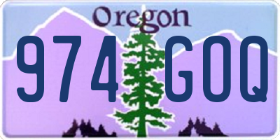 OR license plate 974GOQ