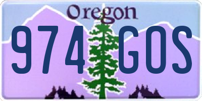 OR license plate 974GOS