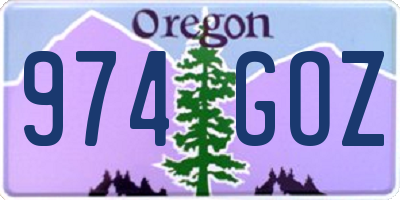 OR license plate 974GOZ