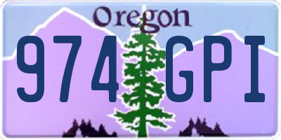 OR license plate 974GPI