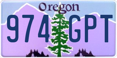OR license plate 974GPT