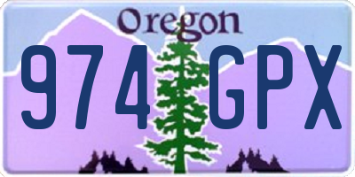 OR license plate 974GPX