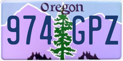 OR license plate 974GPZ